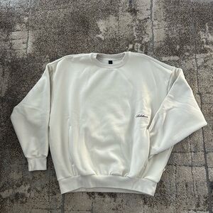 lululemon athletica big cozy crew off white crewneck sweater